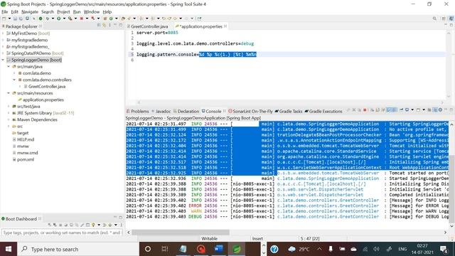 Logging in Spring Boot Application смотреть онлайн