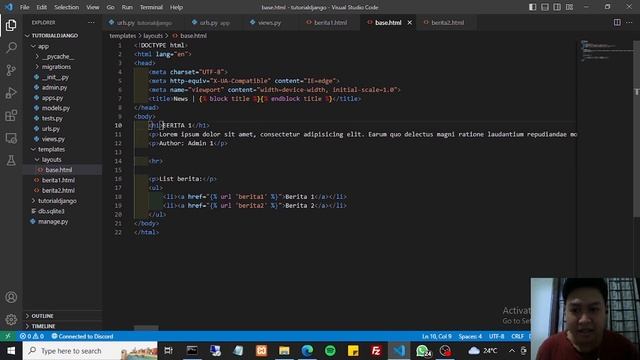 Belajar Python Django | 12. Extends, Block, Include смотреть онлайн