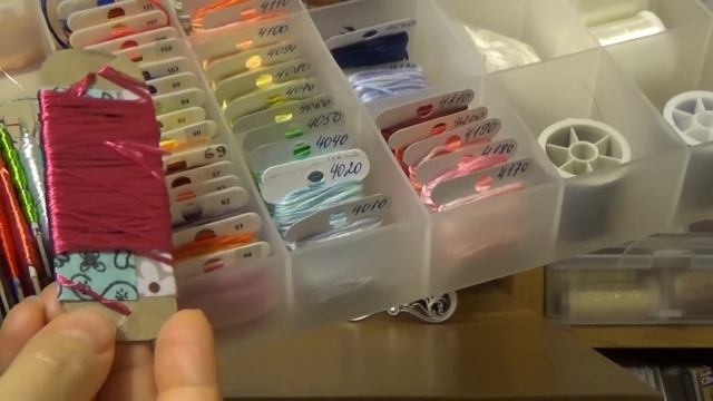 Организация хранения ниток для вышивки. смотреть онлайн