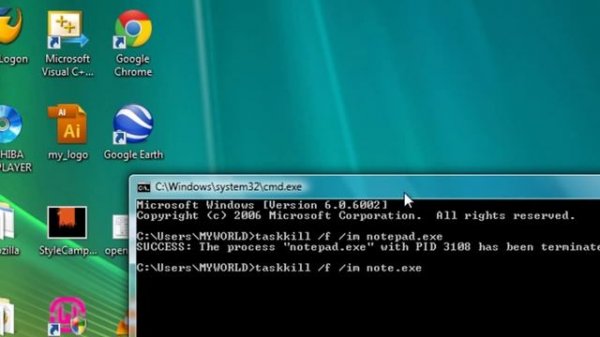 CMD Hacks and Tricks - Stop or Kill a Program Through Command Prompt