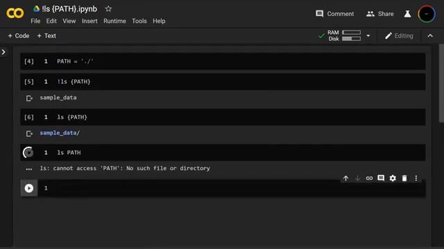 !ls {PATH} in google colab смотреть онлайн