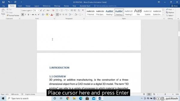 How to Insert Table of Contents in Word | Microsoft Word ⏩