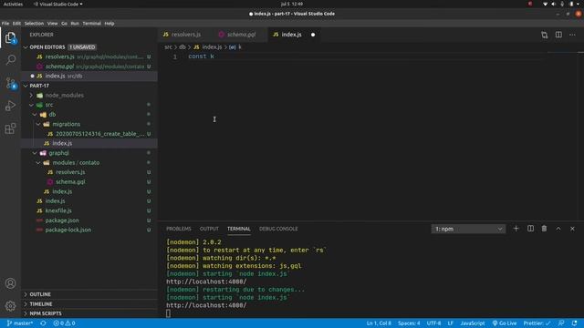 Curso COMPLETO de GraphQL #17: PRATICA 1/2 ? | Criando API de Contatos | Postgres & Knex.JS смотреть онлайн
