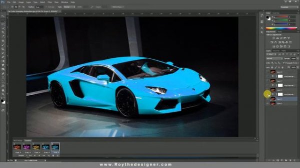 How to Create Animation | Car Color Changing animation in Adobe Photoshop
