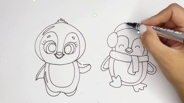 Как нарисовать ПИНГВИНА|How to draw a PENGUIN смотреть онлайн