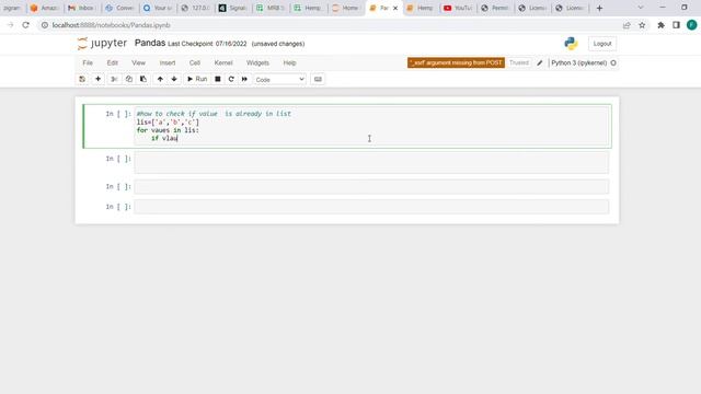 How to check , values in list python смотреть онлайн