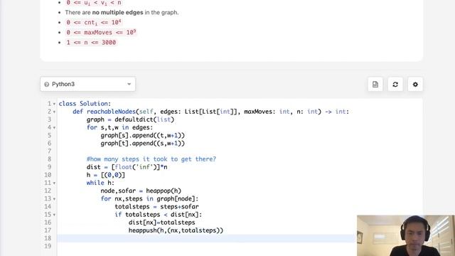 Leetcode - Reachable Nodes In Subdivided Graph (Python) смотреть онлайн