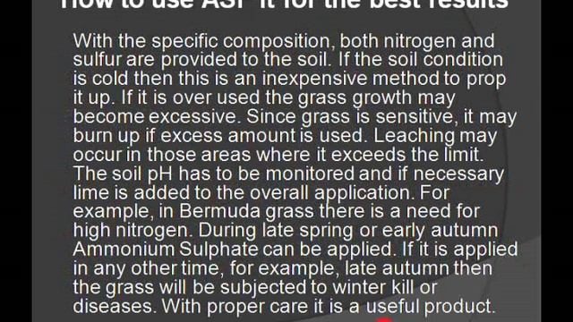 How to use Ammonium Sulphate for your lawn смотреть онлайн