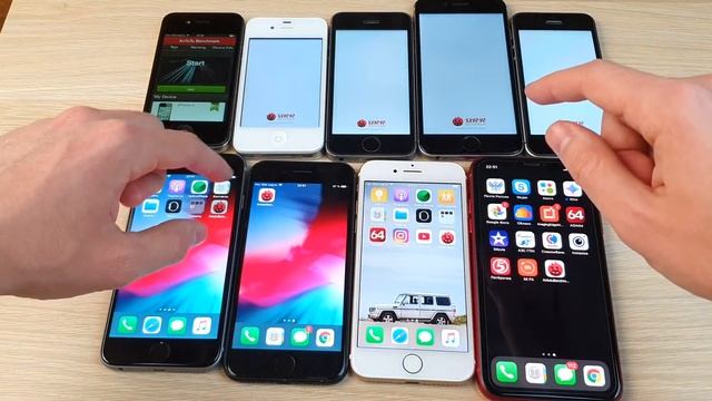 ВСЕ МОИ АЙФОНЫ! ОДНОВРЕМЕННЫЙ ТЕСТ В ANTUTU смотреть онлайн