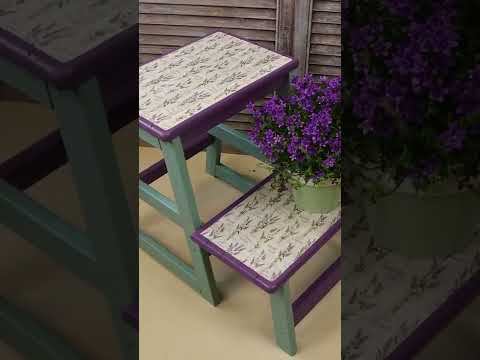 Обновляем деревянный табурет из Икеи! Стильный декор из старой мебели #shorts #декорстароймебели смотреть онлайн