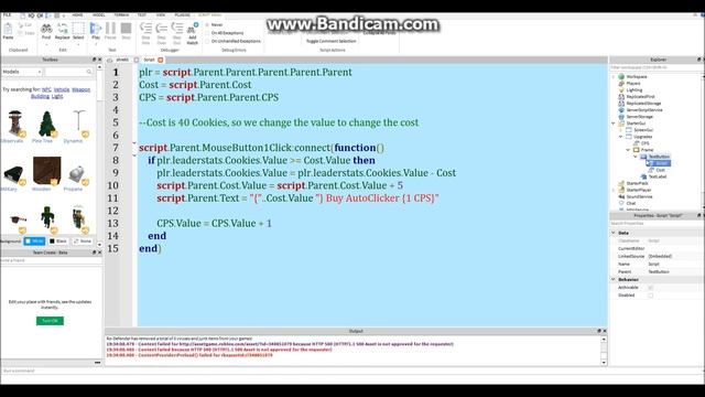 ROBLOX Scripting Tutorial - Cookie Clicker Game смотреть онлайн