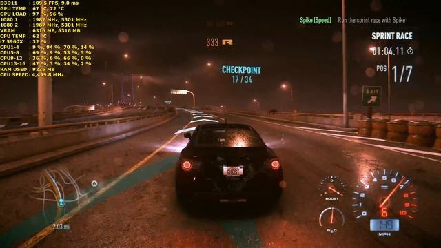 Need For Speed Ultra Settings 4K | GTX 1080 SLI | i7 5960X 4.5GHz смотреть онлайн
