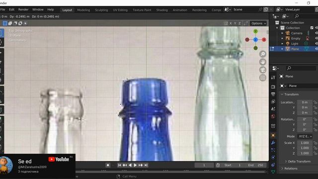 3D модель бутылки в Blender за пару минут смотреть онлайн