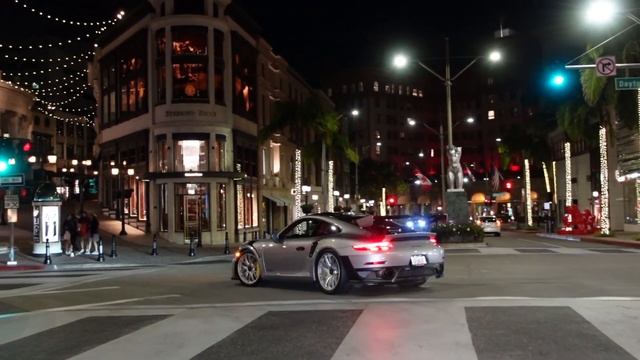 Porsche 911 991 GT2 RS Driving Around Beverly Hills