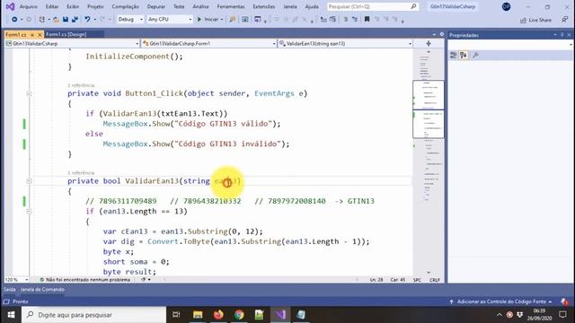 C#, validar código GTIN13 EAN13. CSharp Windows Form смотреть онлайн