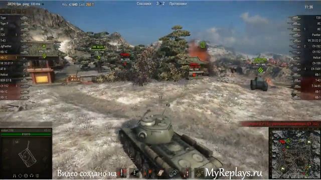 WOT: - КВ-1С - 2 фрага смотреть онлайн
