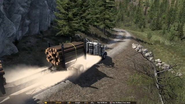 This Hidden Road Was INTENSE Logging in American Truck Simulator смотреть онлайн