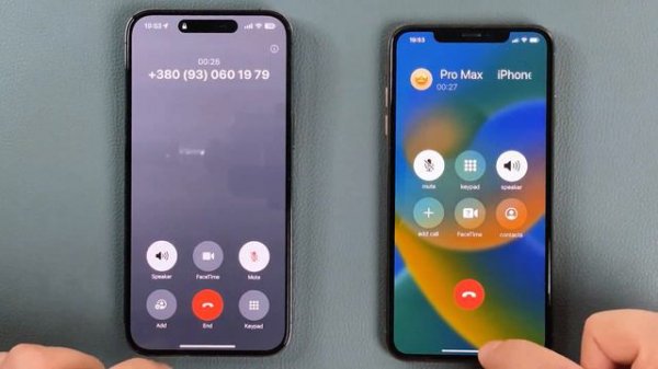 iPhone 15 Pro Max vs iPhone XS Max Outgoing & Incoming Calls (iOS 17 vs iOS 16) New Rington Apple