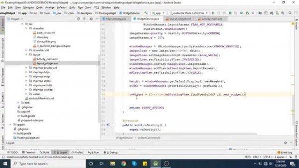 How To Create Floating Widget In Android Using Android Studio | Android Application Development