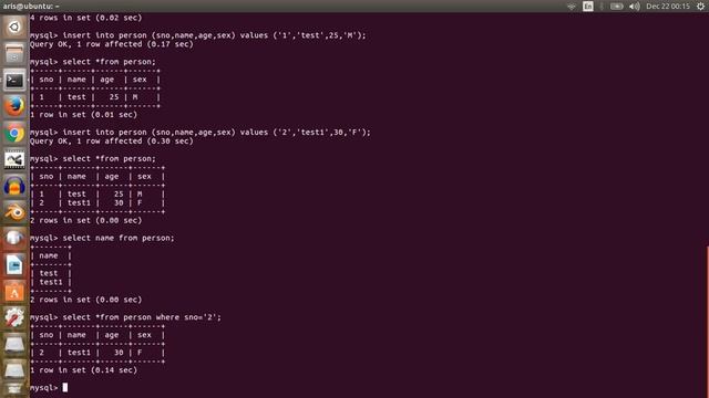 How to use and use of mysql database in ubuntu or linux machine смотреть онлайн