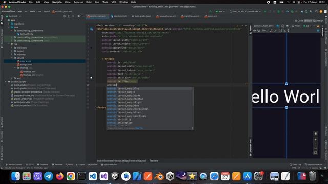 Текущее Время / Часы в Android на Kotlin за 3 минуты! смотреть онлайн