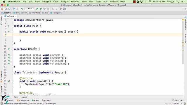Java INTERFACE example. TV-Remote analogy. Java Tutorial for Beginners #19.2 смотреть онлайн