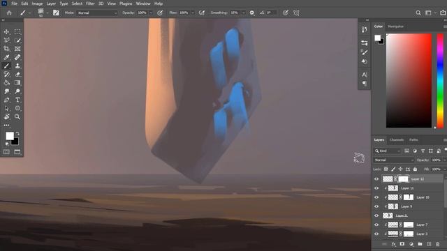 Invasion Concept Art Digital Painting in Photoshop (Time-lapse) смотреть онлайн