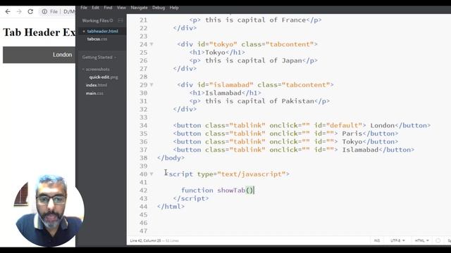 Create Header Tabs using html CSS JavaScript | W3Schools Tutorial to create Header Tabs in html css смотреть онлайн