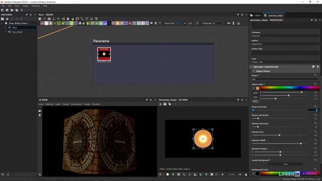 substance designer 2018 essential training 45 Adding the Panorama Shape node Substance Designer смотреть онлайн