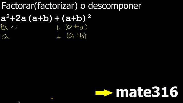 a2+2a(a+b)+(a+b)2 factorar factorizar o descomponer polinomios смотреть онлайн