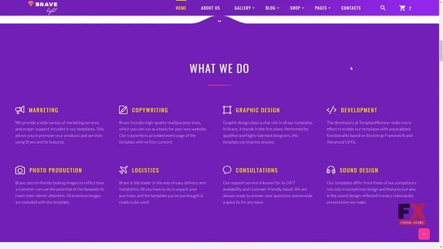 Brave Light - Creative Universal Multipurpose Website Template TMT Pu смотреть онлайн