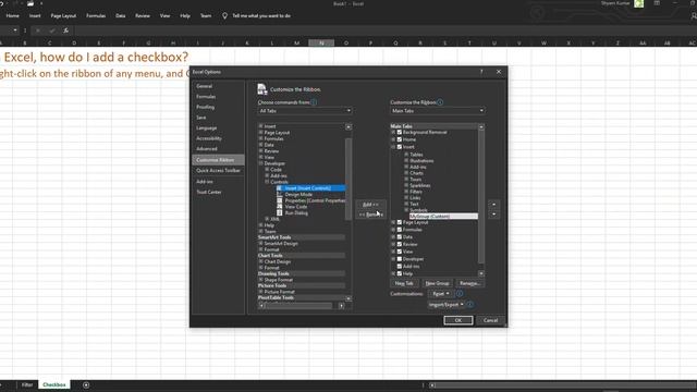 In Excel, how do I add a checkbox? смотреть онлайн