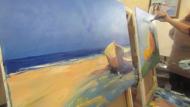 Игорь Сахаров , морской мотив, пейзаж, море маслом смотреть онлайн