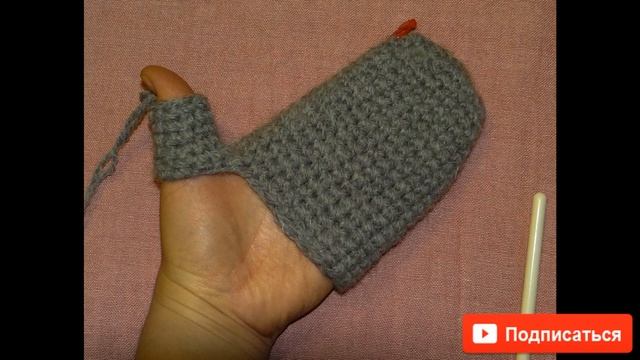 Вязание крючком. Варежки крючком из двойной полушерстяной пряжи смотреть онлайн