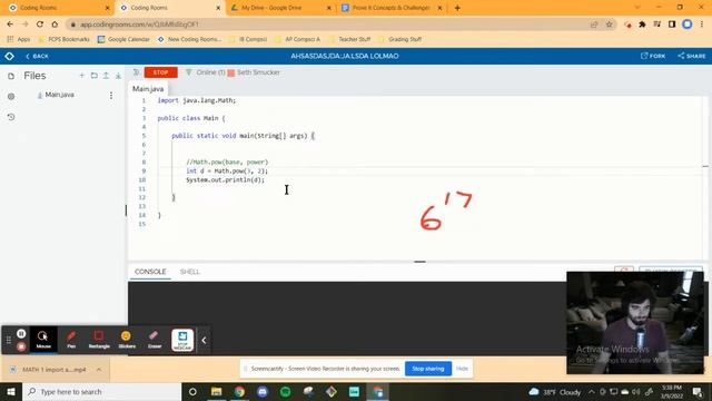 APCSA Java - The Math Class[1] - Math.pow() смотреть онлайн