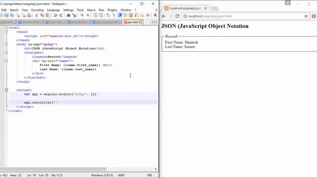15 Working with JSON | Angular JS смотреть онлайн