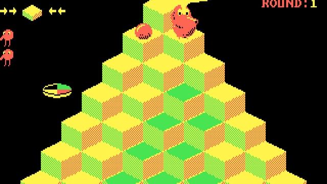 Q*bert gameplay (PC Game, 1984)