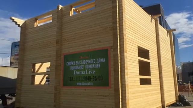 Строительство выставочного образца дома из сухого профилированного бруса смотреть онлайн