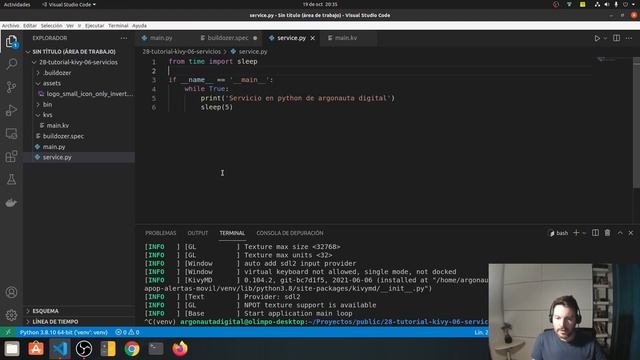 Crear servicios en primer plano o segundo plano en Android con KivyMD y Python. смотреть онлайн