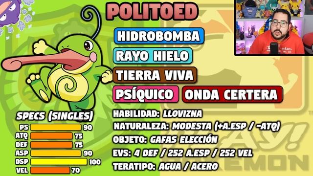 POLITOED | CÓMO USAR, ANÁLISIS, ESTRATEGIA Y MEJORES MOVIMIENTOS | POKÉMON COMPETITIVO