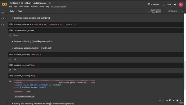 14. Containers IV - Dictionaries смотреть онлайн