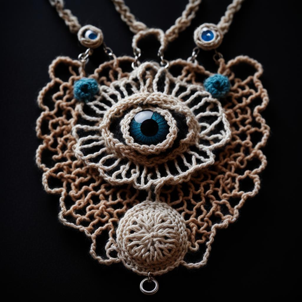 Вязаные ожерелья (украшения), созданные с помощью нейросети смотреть онлайн