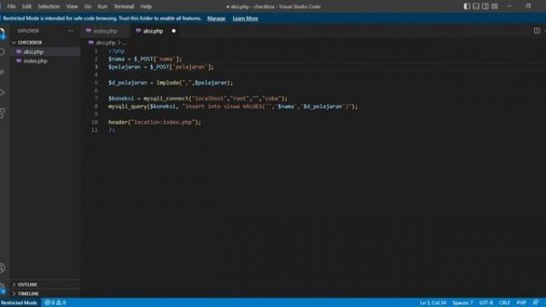 PHP SELECTED MULTIPLE CHECKBOX VALUES INSERT MYSQL