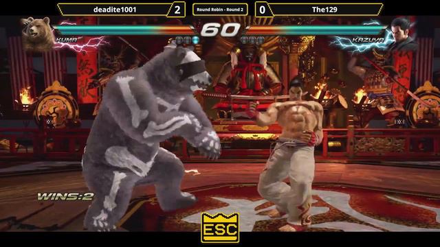 ESC 36 - Round 2 - deadite1001 (Kuma) Vs. The129 (Kazuya) - Tekken 7 Local Tournament смотреть онлайн