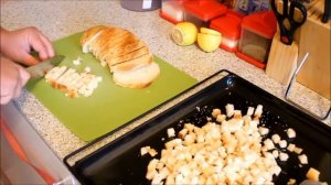 Чесночные гренки - сухарики для салата цезарь / На-Кухне