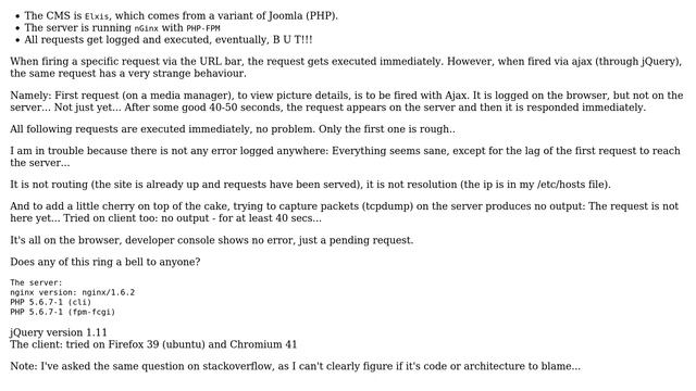 DevOps & SysAdmins: NGINX / PHP-FPM: Ajax slow first request, good next ones смотреть онлайн