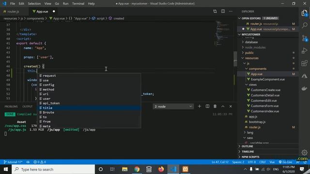 Tutorial Single Page Application SPA dengan Laravel API dan Vue.js #17 смотреть онлайн