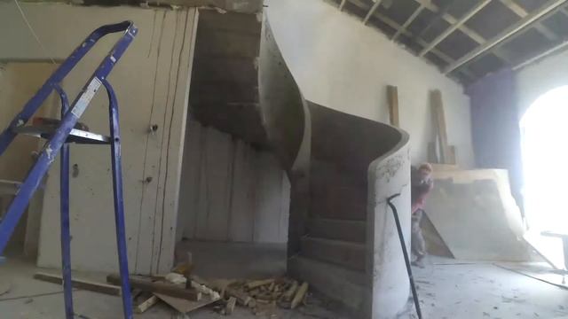 Изготовление бетонной лестницы с ограждением смотреть онлайн