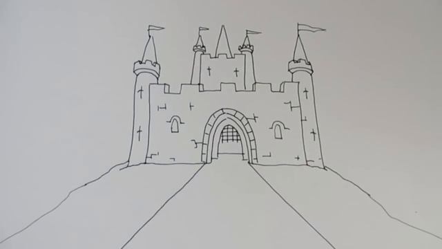 How to Draw a Castle: Step by step смотреть онлайн