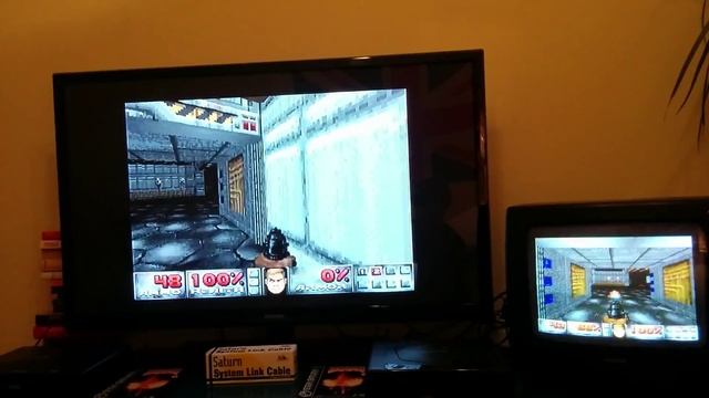 Sega saturn Link Cable 2 players Doom cooperative смотреть онлайн